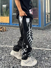 Threebooy Workshop American China-Chic Hip Hop Skull Straight Tube Denim camo jogger vintage army Pants Black New Fashion trouser